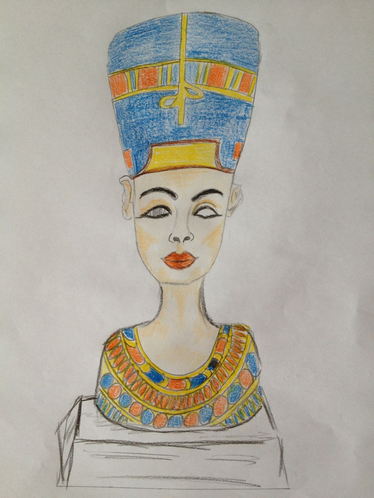 Нарисовать Нефертити гуашью